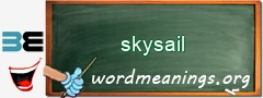 WordMeaning blackboard for skysail